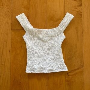 White knitted crop top size XS